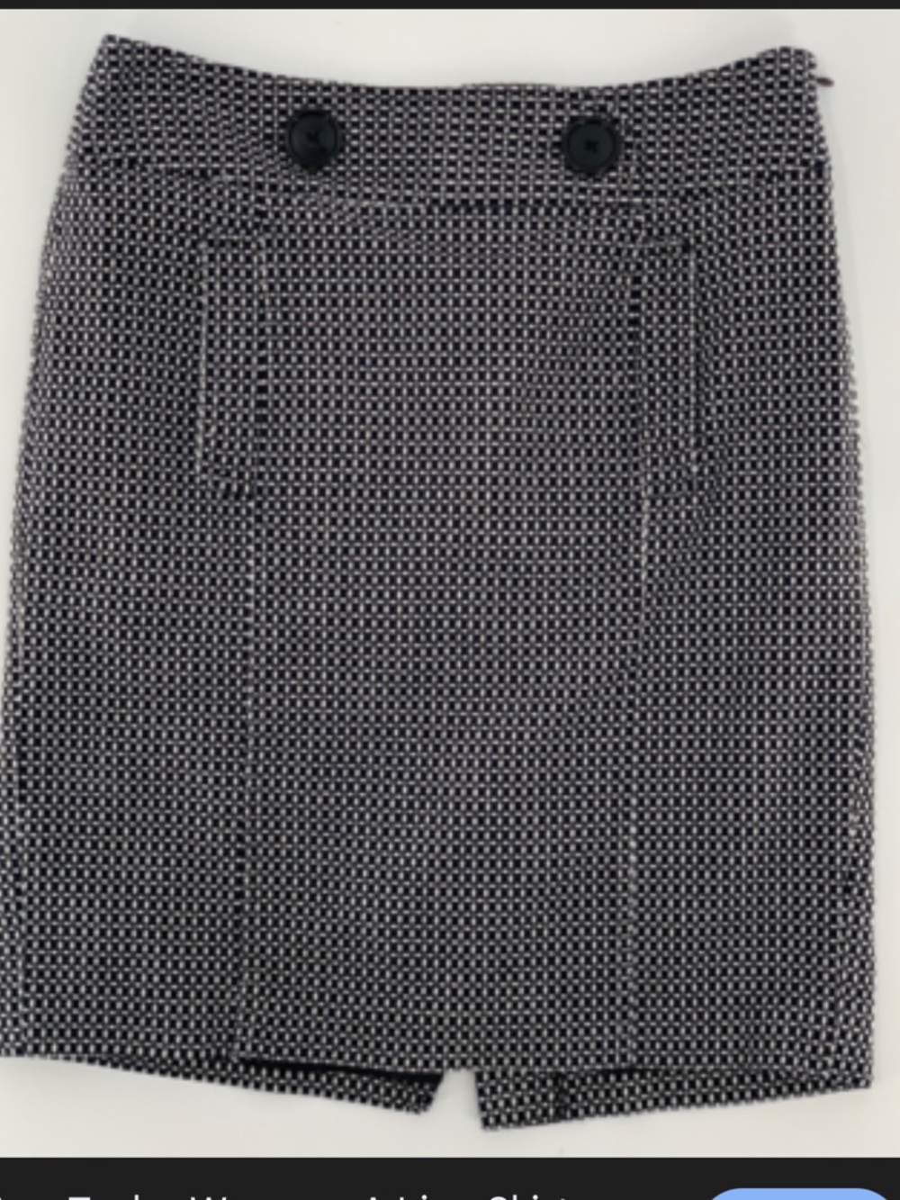 Ann Taylor Skirt - black/white checkered business/office pencil
